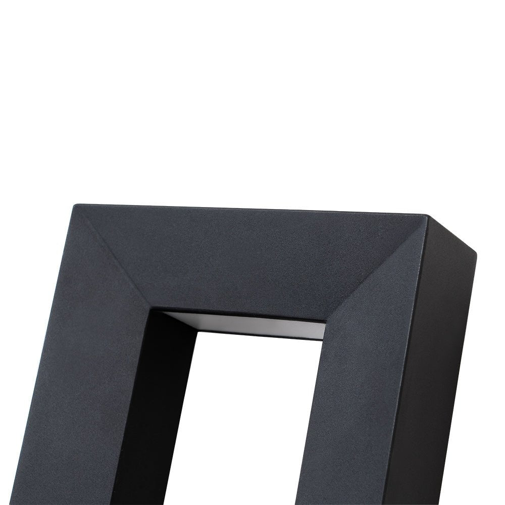 Pendantlightie - Hollow Design Outdoor Geometric Rectangular Led Wall Light - Outdoor Wall Light - Black -