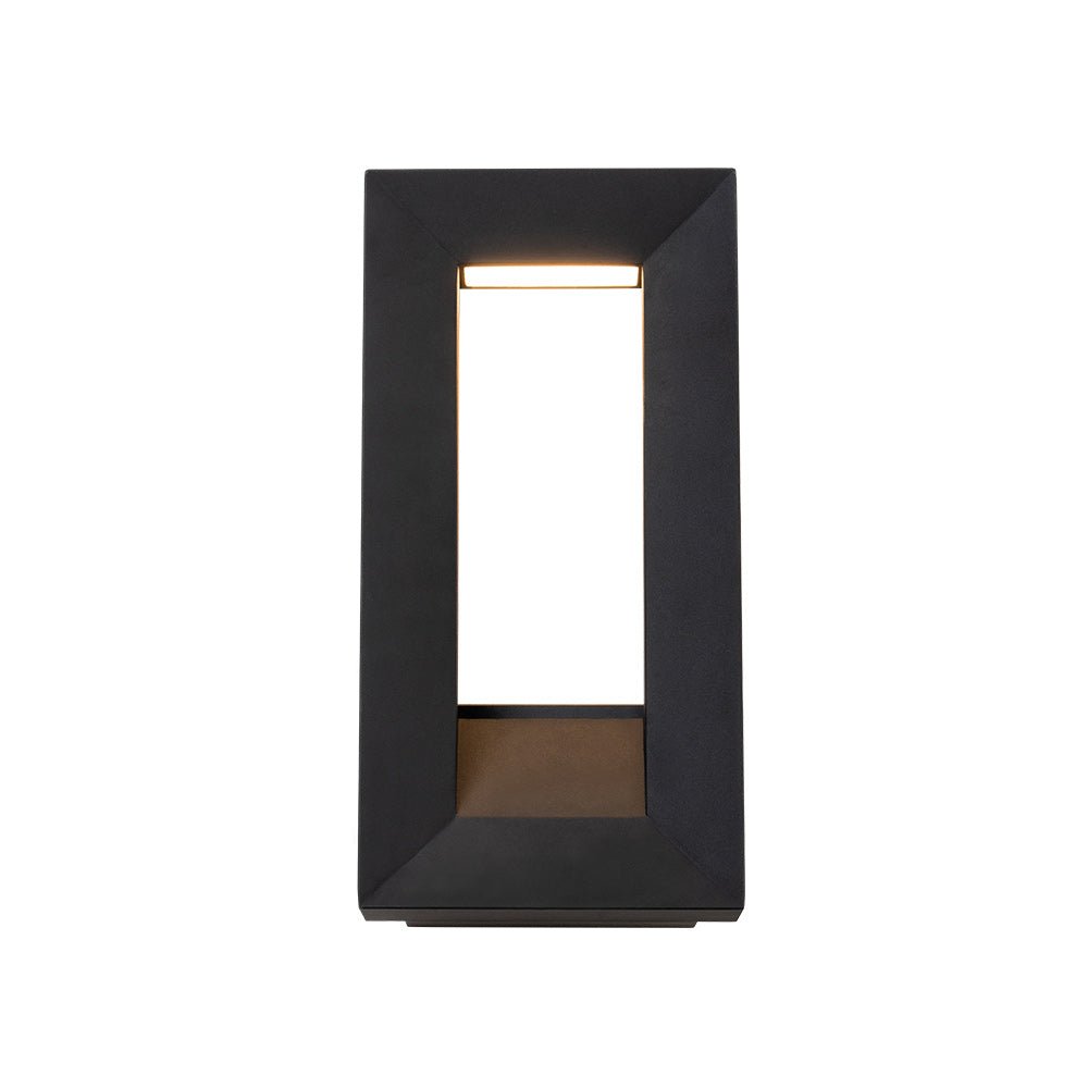 Pendantlightie - Hollow Design Outdoor Geometric Rectangular Led Wall Light - Outdoor Wall Light - Black -