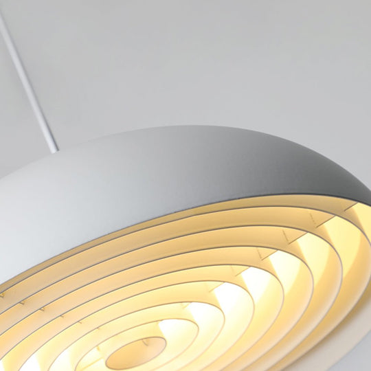 Pendantlightie-Industrial 1-Light Adjustable Movable Track Arm Dome Light-Pendants-White-