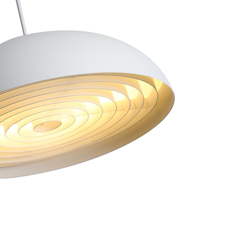 Pendantlightie-Industrial 1-Light Adjustable Movable Track Arm Dome Light-Pendants-White-
