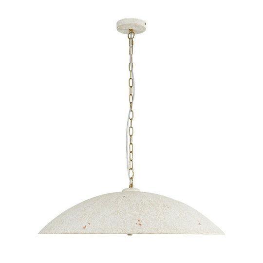 Pendantlightie - Industrial 1 - Light Oversized Flat Metal Dome Pendant Light - Pendants - Distressed White -