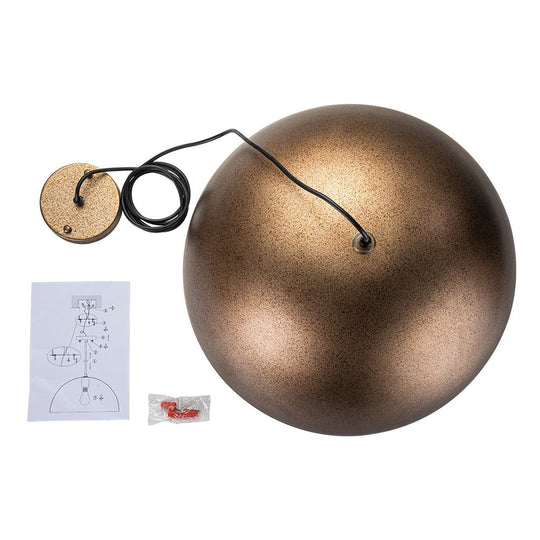 Pendantlightie-Industrial 1-Light Simple Metal Dome Pendant Light For Kitchen Island-Pendants-Antique Brass-
