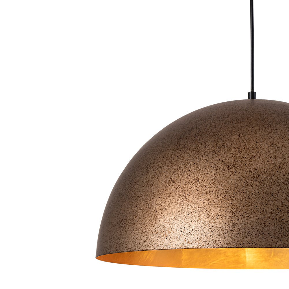 Pendantlightie-Industrial 1-Light Simple Metal Dome Pendant Light For Kitchen Island-Pendants-Antique Brass-