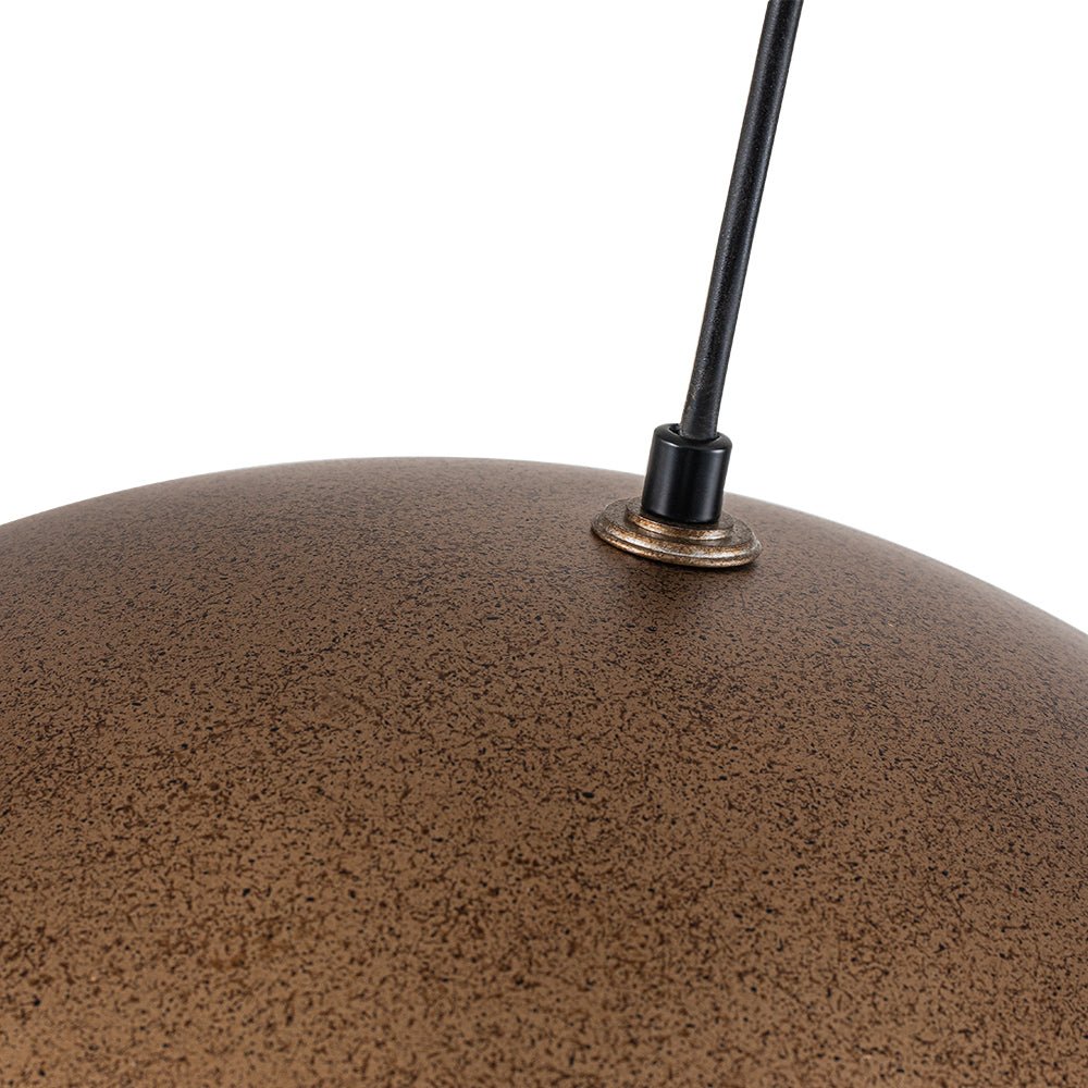 Pendantlightie-Industrial 1-Light Simple Metal Dome Pendant Light For Kitchen Island-Pendants-Antique Brass-