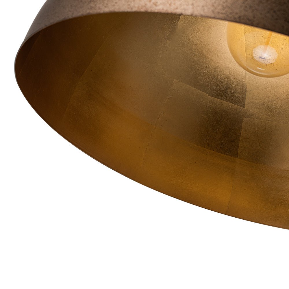 Pendantlightie-Industrial 1-Light Simple Metal Dome Pendant Light For Kitchen Island-Pendants-Antique Brass-