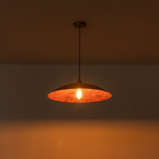 Pendantlightie - Industrial Farmhouse 1 - Light Antique Copper Flat Cone Pendant - Pendants - Antique Copper -