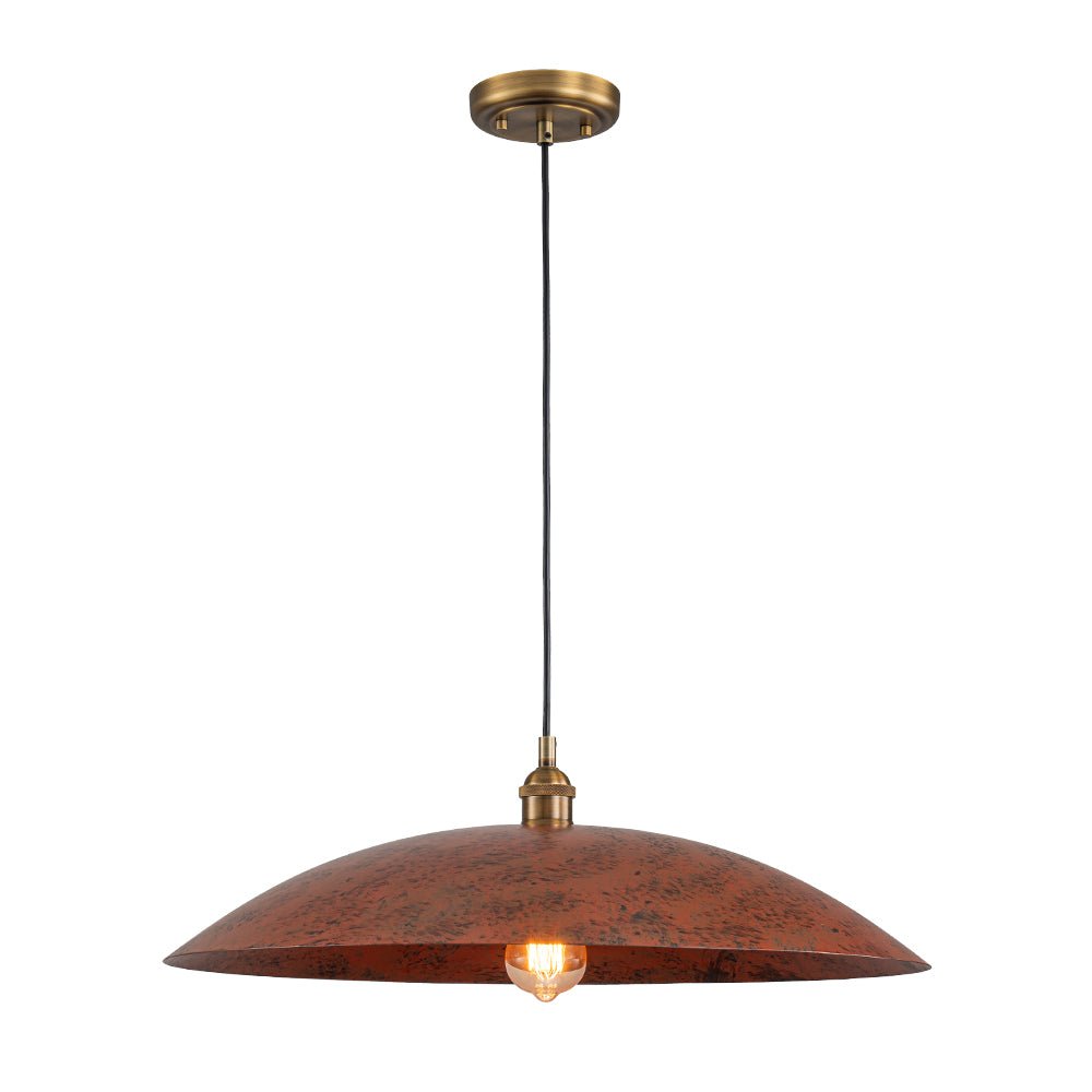 Pendantlightie - Industrial Farmhouse 1 - Light Antique Copper Flat Cone Pendant - Pendants - Antique Copper -