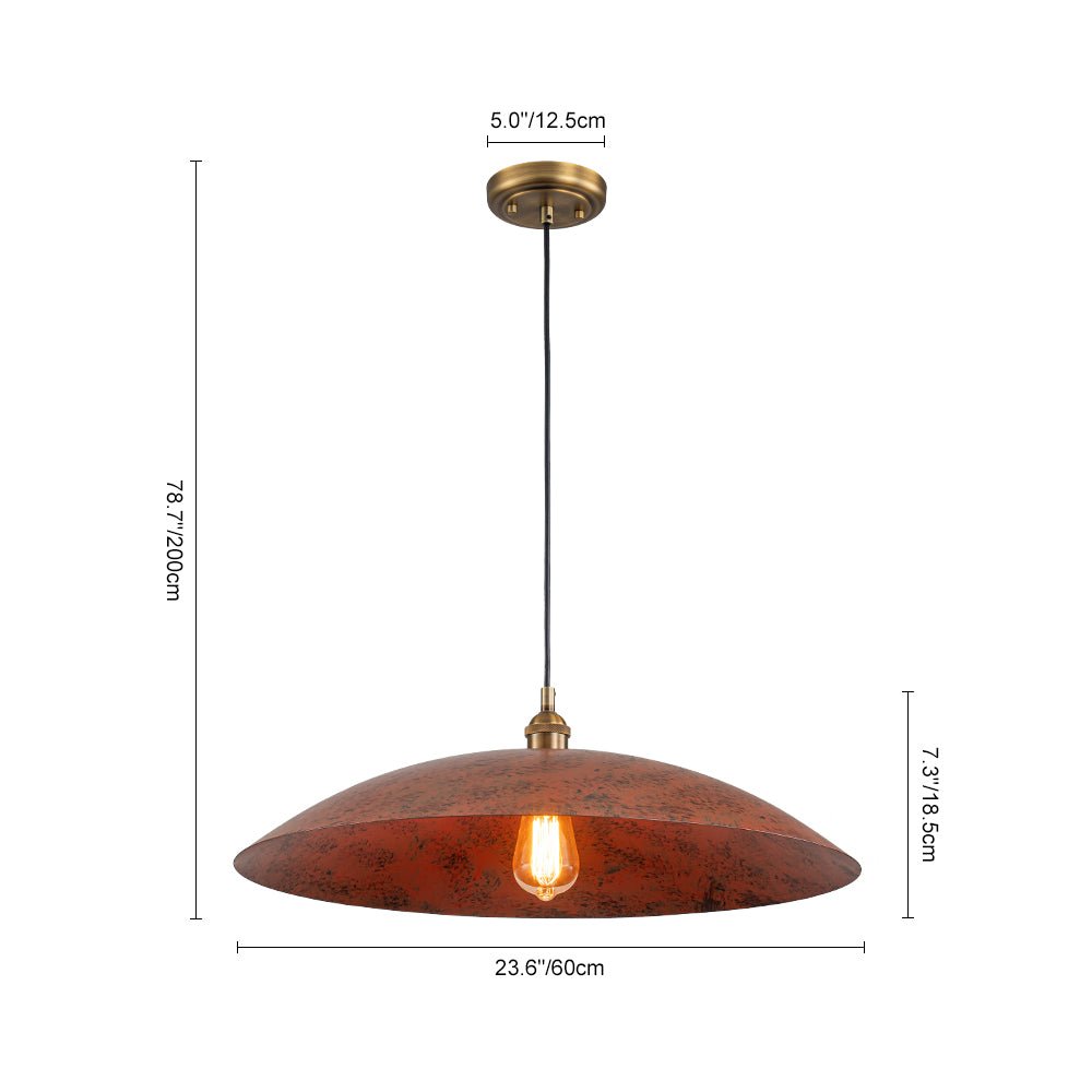 Pendantlightie - Industrial Farmhouse 1 - Light Antique Copper Flat Cone Pendant - Pendants - Antique Copper -