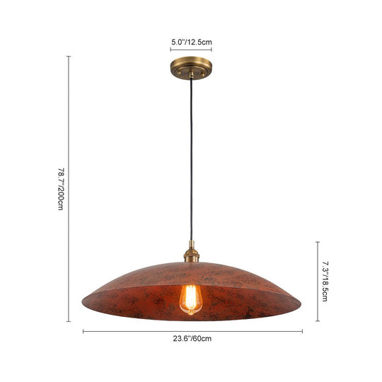 Pendantlightie - Industrial Farmhouse 1 - Light Antique Copper Flat Cone Pendant - Pendants - Antique Copper -