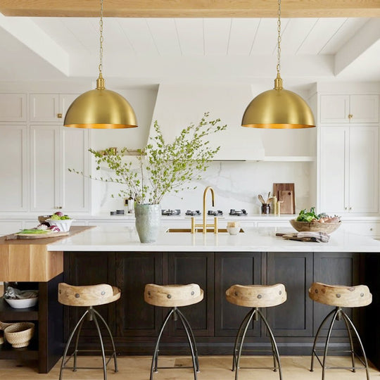 Pendantlightie - Industrial Farmhouse 1 - Light Simple Metal Dome Pendant - Pendants - Large -