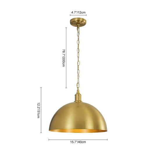 Pendantlightie - Industrial Farmhouse 1 - Light Simple Metal Dome Pendant - Pendants - Large -