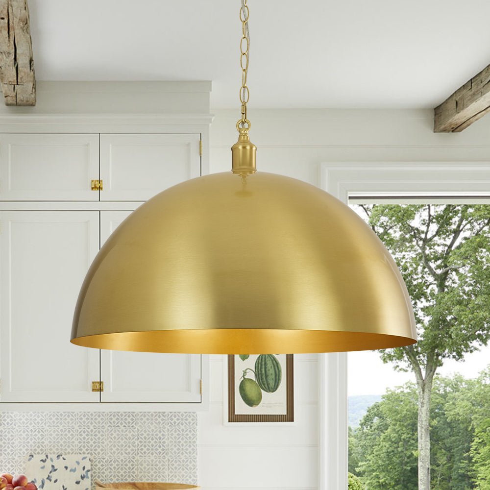 Pendantlightie - Industrial Farmhouse 1 - Light Simple Metal Dome Pendant - Pendants - Small -