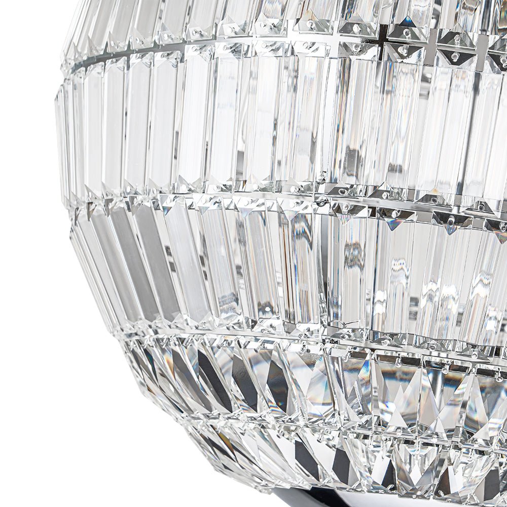 Pendantlightie - Luxury Glam 6 - Light Crystal Globe Chandelier - Chandeliers - Chrome -