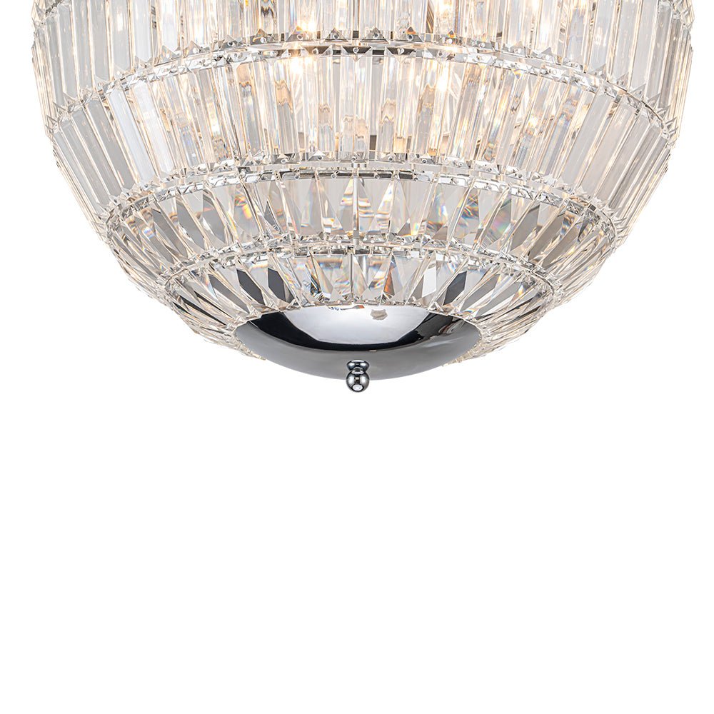 Pendantlightie - Luxury Glam 6 - Light Crystal Globe Chandelier - Chandeliers - Chrome -