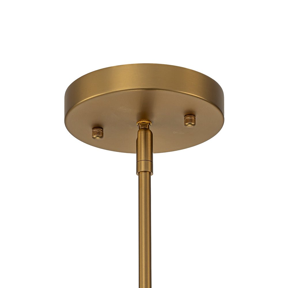 Pendantlightie - Mid - Century Modern 6 - Light Clear Glass Shaded Sputnik Chandelier - Chandeliers - Black -