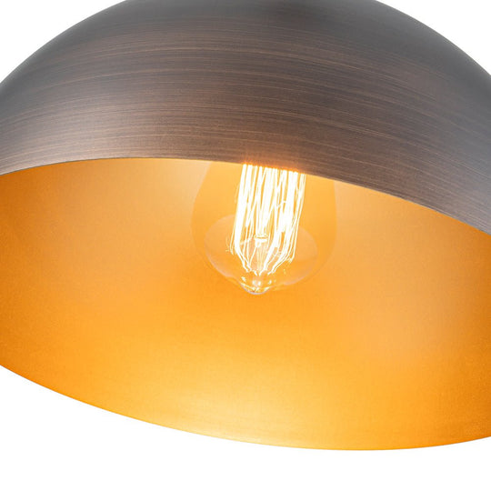 Pendantlightie - Mid - Century Modern Pendant Industrial Metal Dome Light - Pendants - Brass -