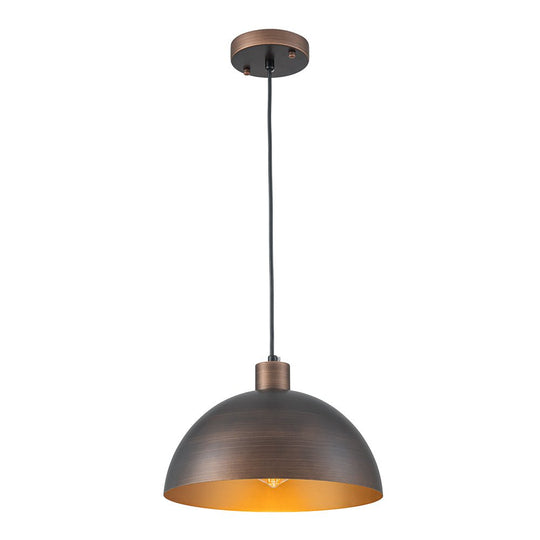 Pendantlightie - Mid - Century Modern Pendant Industrial Metal Dome Light - Pendants - Brass -