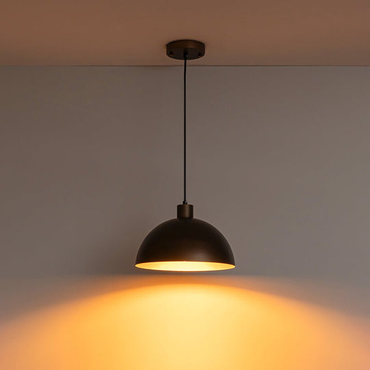 Pendantlightie - Mid - Century Modern Pendant Industrial Metal Dome Light - Pendants - Brass -
