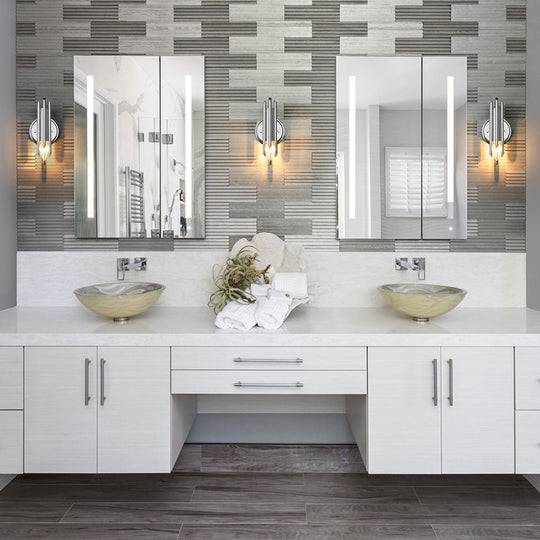 Pendantlightie - Minimalist 1 - Light Simple Small Strip Wall Sconce For Bedside Bathroom - Wall Light - Chrome -