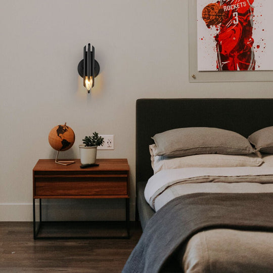 Pendantlightie - Minimalist 1 - Light Simple Small Strip Wall Sconce For Bedside Bathroom - Wall Light - Chrome -