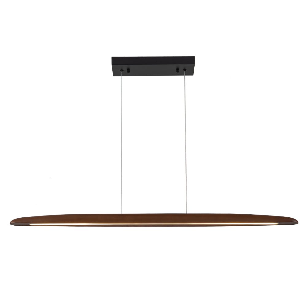 Pendantlightie - Minimalist Farmhouse 1 - Light Wood Linear Led Pendant - Pendants - Black -