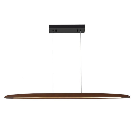 Pendantlightie - Minimalist Farmhouse 1 - Light Wood Linear Led Pendant - Pendants - Black -