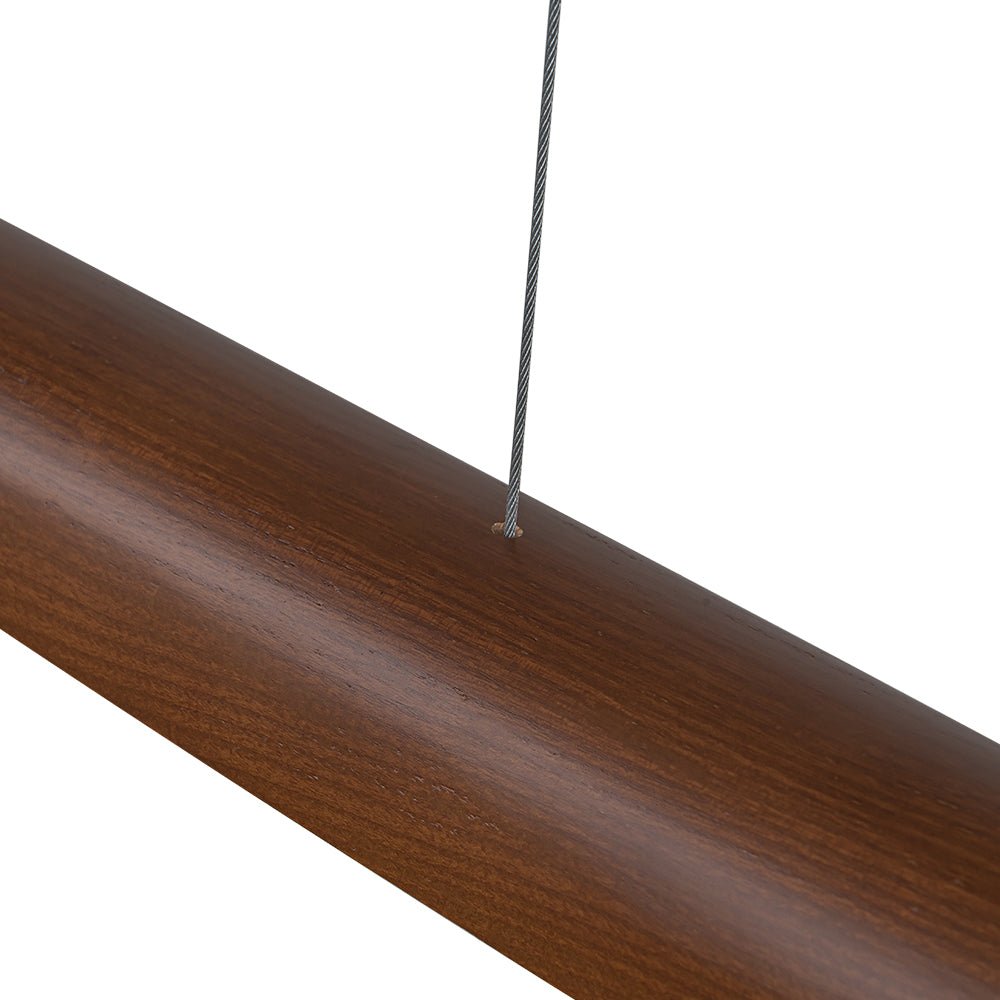 Pendantlightie - Minimalist Farmhouse 1 - Light Wood Linear Led Pendant - Pendants - Black -