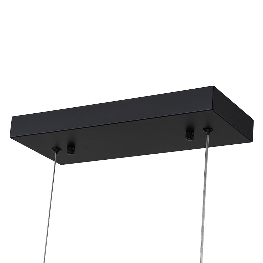 Pendantlightie - Minimalist Farmhouse 1 - Light Wood Linear Led Pendant - Pendants - Black -