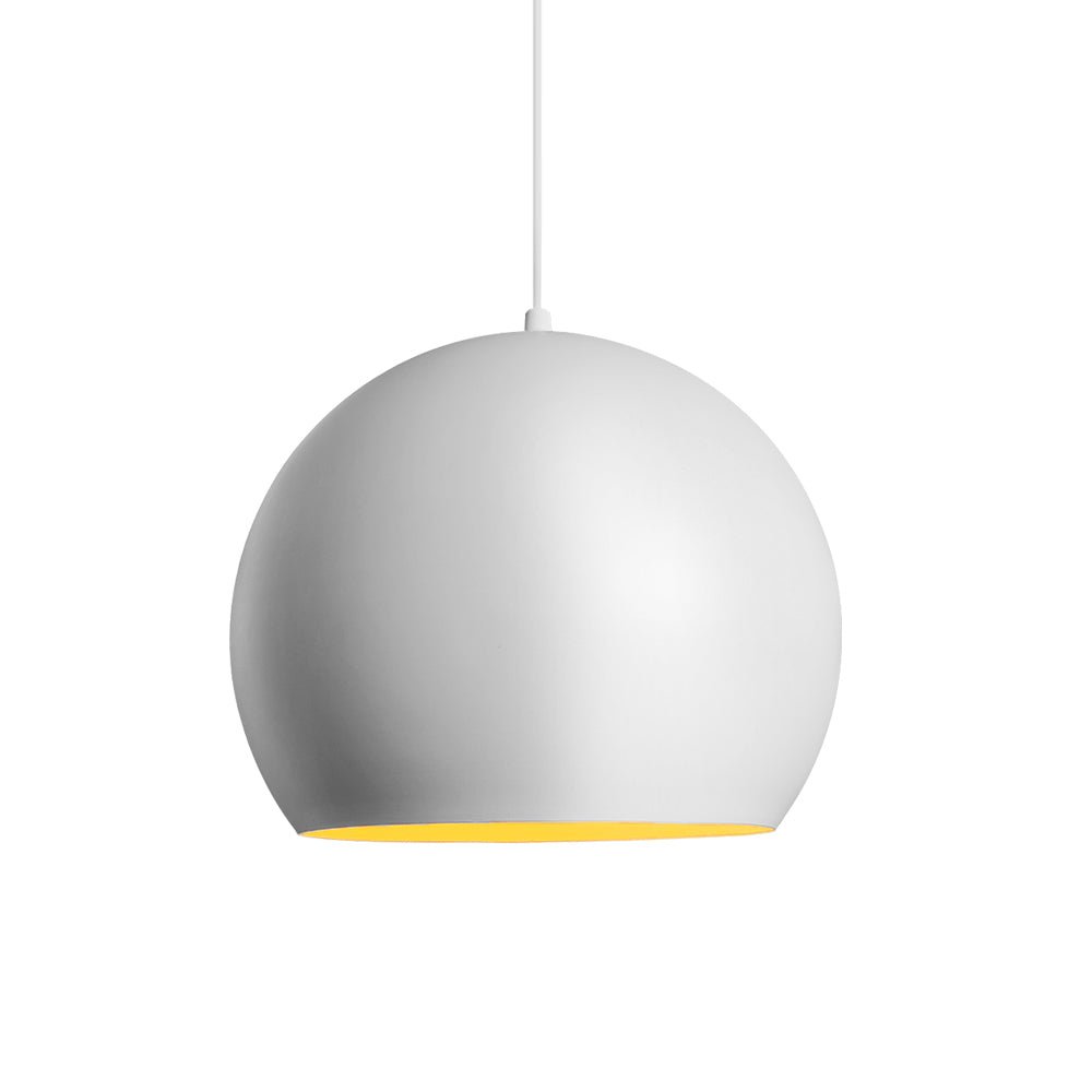 Pendantlightie-Modern 1-Light Ball Shape White Round Pendant Light-Pendants-White-