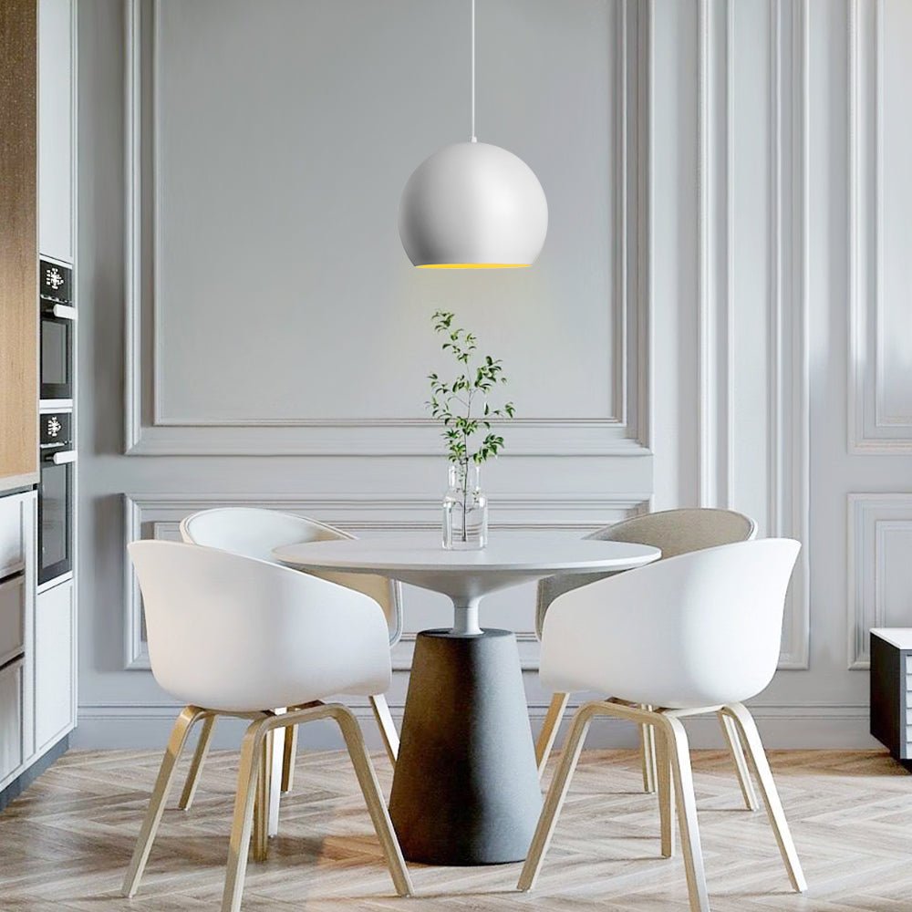 Pendantlightie-Modern 1-Light Ball Shape White Round Pendant Light-Pendants-White-