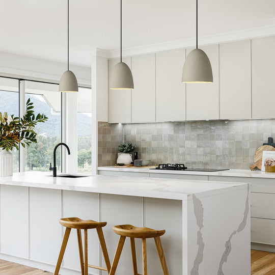 Pendantlightie - Modern 1 - Light Geometric Shape Cement Pendant - Pendants - Dome -