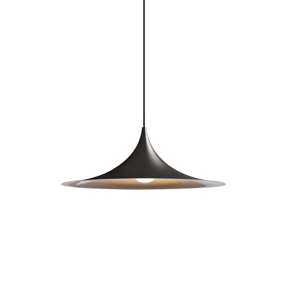 Pendantlightie-Modern 1-Light Trumpet Design Cone Pendant Light-Pendants-Black-
