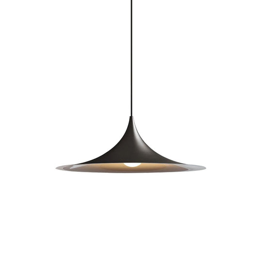 Pendantlightie-Modern 1-Light Trumpet Design Cone Pendant Light-Pendants-Black-