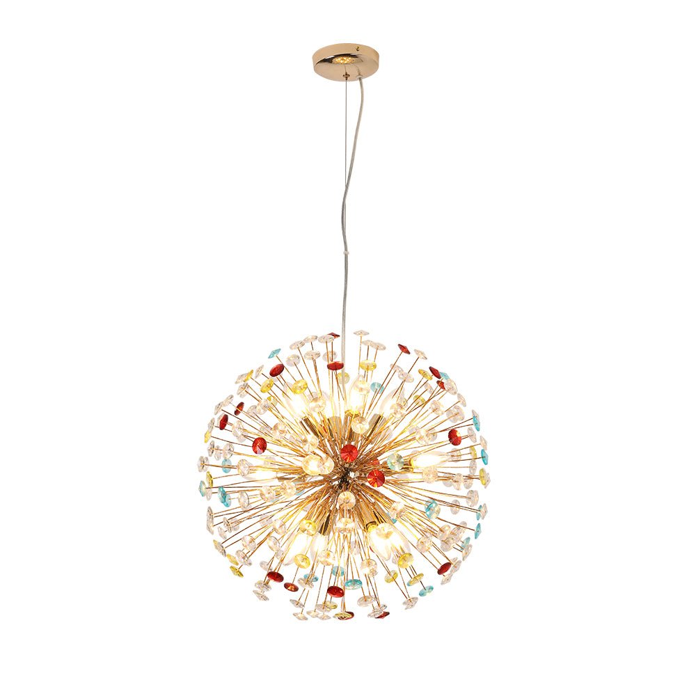 Pendantlightie - Modern 12 - Light Playful Dandelion Colorful Firework Chandelier - Chandeliers - Gold -