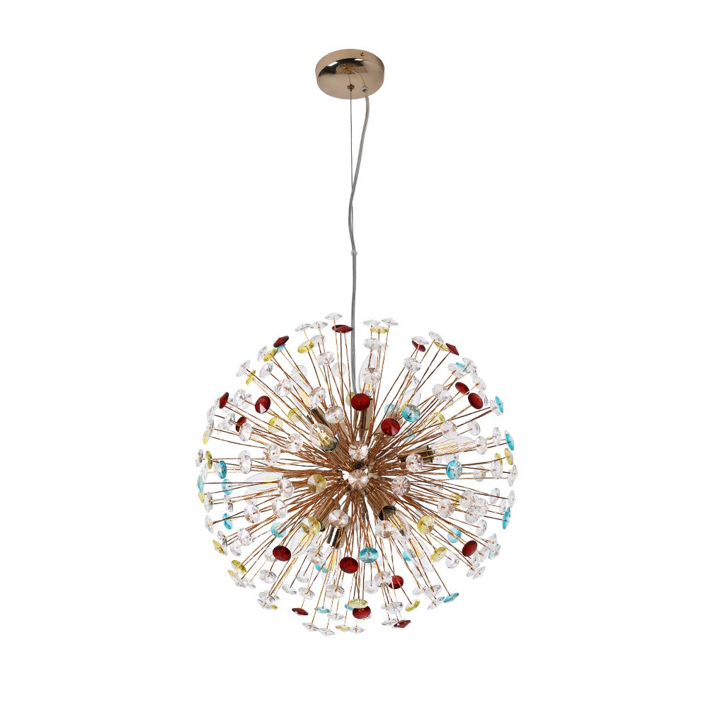 Pendantlightie - Modern 12 - Light Playful Dandelion Colorful Firework Chandelier - Chandeliers - Gold -