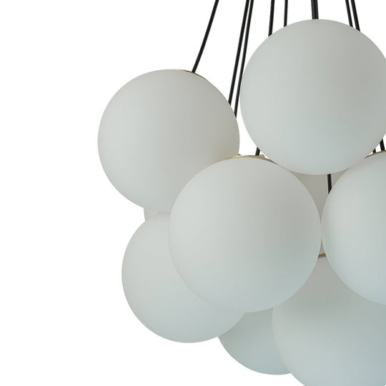 Pendantlightie - Modern 13 - Light Soap Glass Bubble Cluster Chandelier - Chandeliers - Brass -