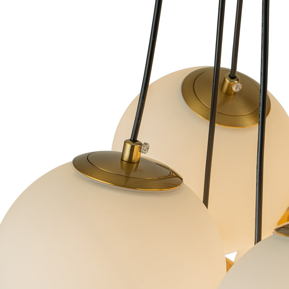 Pendantlightie - Modern 13 - Light Soap Glass Bubble Cluster Chandelier - Chandeliers - Brass -