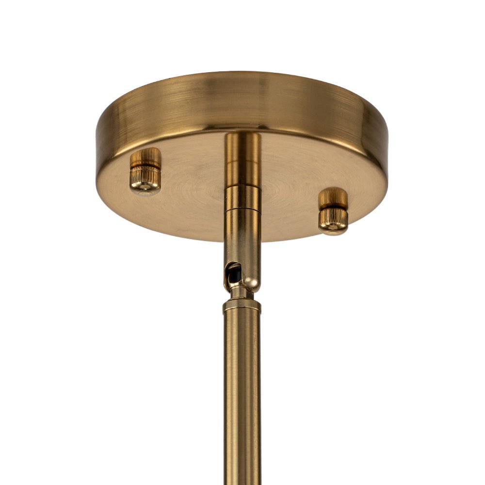 Pendantlightie - Modern 15 - Light Gradient Blue Sputnik Linear Glass Globe Chandelier - Chandeliers - Brass -