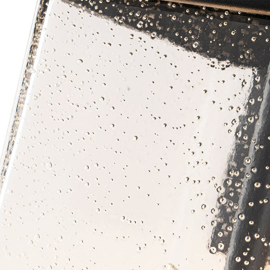 Pendantlightie - Modern 2 - Light Black And Gold Rectangular Outdoor Lantern Sconce - Outdoor Wall Light - Black+Gold -