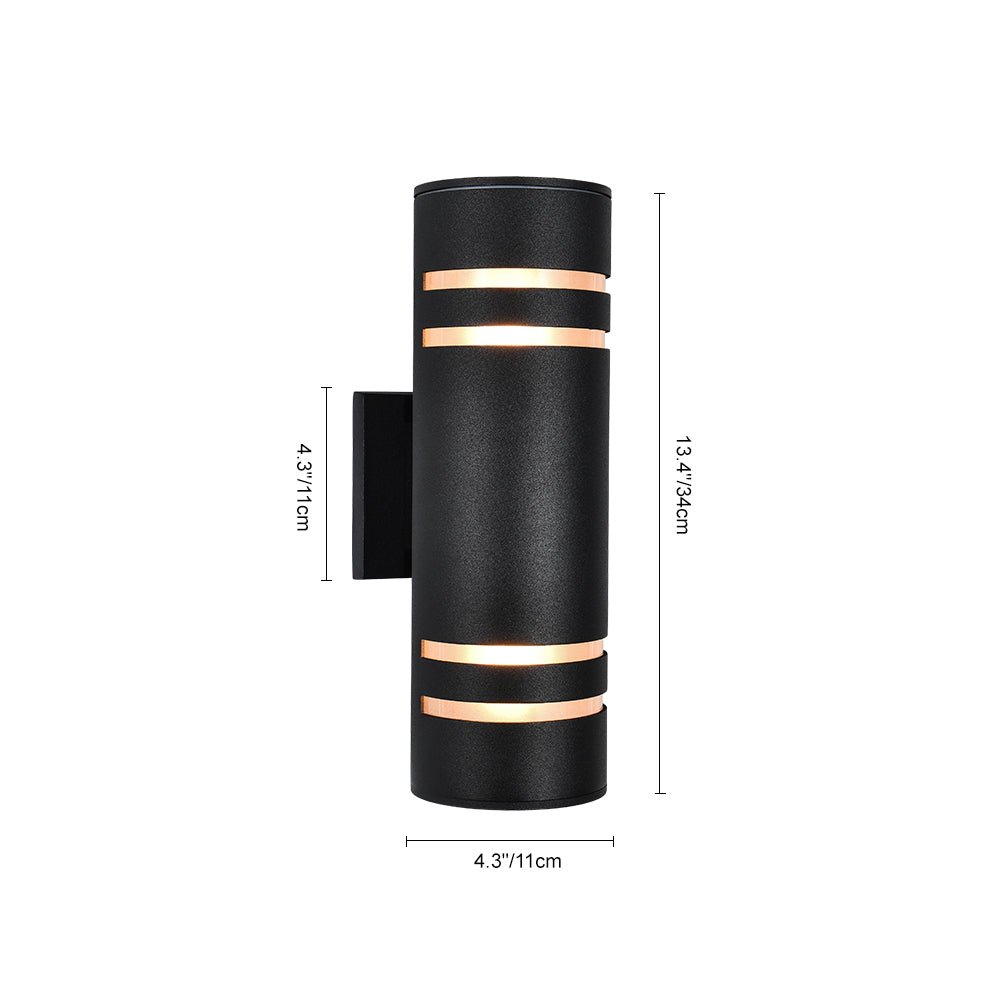 Pendantlightie - Modern 2 - Light Cylinder Outdoor Wall Light - Outdoor Wall Light - B Type -