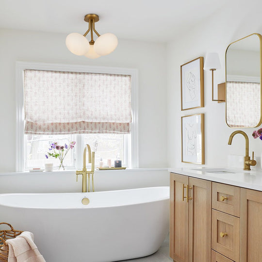 Pendantlightie - Modern 3 - Light Elliptical Opal Shades Sputnik Glass Semi Ceiling Light - Semi Flush Mount - Nickel -