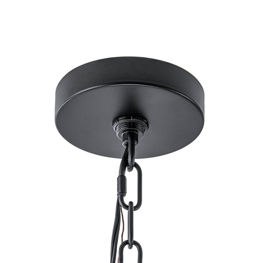 Pendantlightie - Modern 4 - Light Black Gold Clear Glass Rectangular Pendant For Kitchen - Pendants - Black -