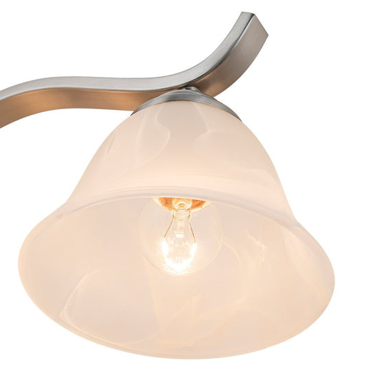 Pendantlightie - Modern 4 - Light Marble Bell Bathroom Wall Light - Wall Light - Nickel -