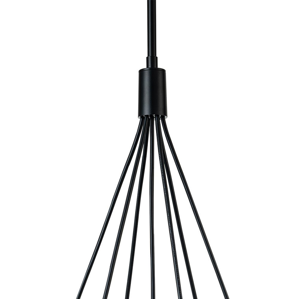 Pendantlightie - Modern 7 - Light Clear Cluster Glass Pendant Light - Pendants - Black -