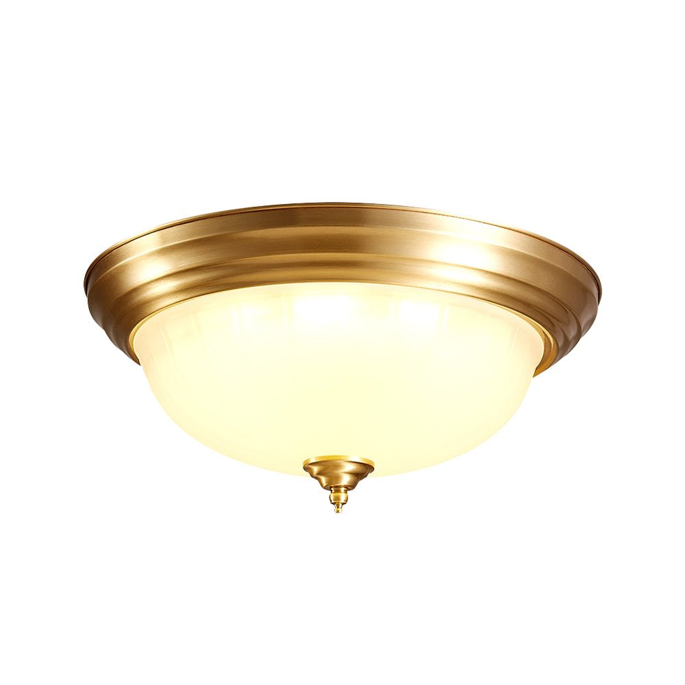 Pendantlightie-Modern Dimmable Led Bowl Flush Mount Ceiling Light-Flush Mount-Brass-