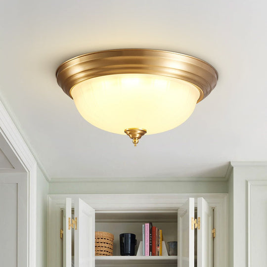 Pendantlightie-Modern Dimmable Led Bowl Flush Mount Ceiling Light-Flush Mount-Brass-