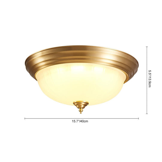 Pendantlightie-Modern Dimmable Led Bowl Flush Mount Ceiling Light-Flush Mount-Brass-
