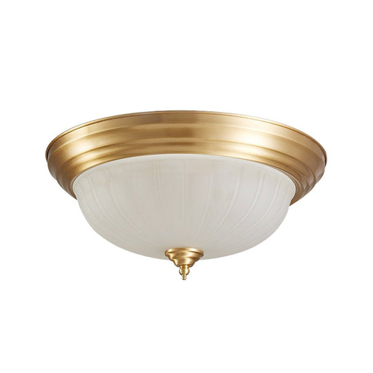 Pendantlightie-Modern Dimmable Led Bowl Flush Mount Ceiling Light-Flush Mount-Brass-