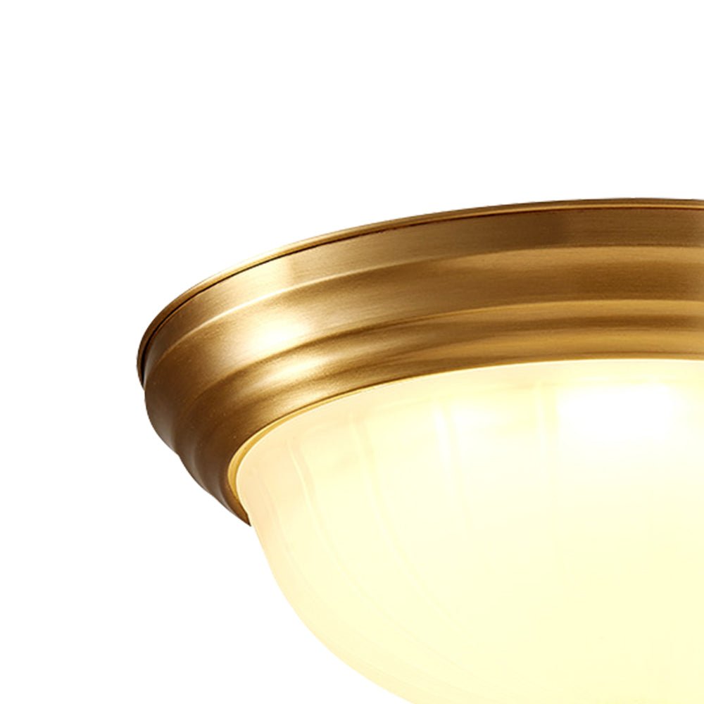 Pendantlightie-Modern Dimmable Led Bowl Flush Mount Ceiling Light-Flush Mount-Brass-