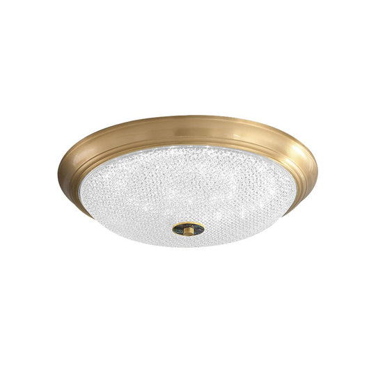 Pendantlightie-Modern Dimmable Three-Color Led Bowl Flush Mount Ceiling Light-Flush Mount-Gold-